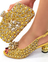 Zapatos y bolsos brillantes de fiesta para mujer, de moda