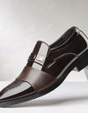 Zapatos de vestir de charol de negocios de estilo italiano para hombre