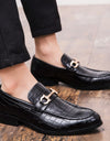 Zapatos formales de negocios de lujo, de cuero genuino para hombre