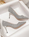 Zapatos de boda de tacón alto para mujer, de lujo de diseñador
