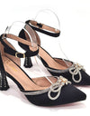 2023 Conjunto de zapatos y bolsos para mujer, de punta estrecha, de diseño