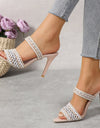Sandalias de tacón alto fino para mujer, elegantes, para fiesta