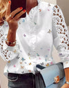 Blusa elegante  con estampado de mariposa para mujer
