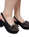 Zapatos de tacón medio plateados para mujer, diseño único, cómodo