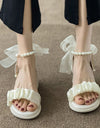 Sandalias de plataforma a la moda, informales, con correa