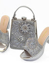 Bolso de mano elegante para mujer, zapatos de fiesta y boda