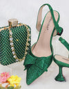Conjunto de zapatos y bolso para mujer, de estilo, diseño elegante y a la moda