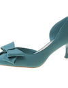 Zapatos de tacón fino con pajarita azul para Mujer
