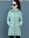 Parkas con capucha para mujer, de algodón gruesa coreana