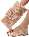 Conjunto de zapatos y bolso para mujer, elegante con diseño de mariposa