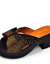 Sandalias de tacón cuadrado con plataforma para mujer, de diseño