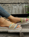Zapatillas de plataforma para mujer, informales de playa