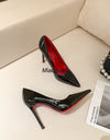Zapatos de tacón alto con suela roja de 8cm, 10cm y 6cm