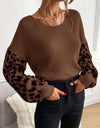 Suéter de leopardo para mujer, Jersey de punto 2022