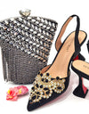 Zapatos de tacón alto con borlas bordadas y brillantes para mujer, de diseñador de lujo