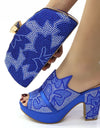 Conjunto de bolsos y sandalias de moda de tacón alto para mujer en 7 colores