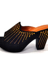 Zapatos de diseñador italiano para mujer, sandalias gruesas,tacón alto
