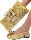 Conjunto de zapatos y bolso para mujer, elegante con diseño de mariposa