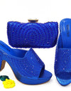 Zapatos de tacón de boda para mujer, de fiesta ostentoso, conjunto de bolso