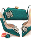 Zapatos y bolso de diseño italiano de moda para mujer