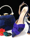 Zapatos y bolso de lujo para mujer, con diamantes, de diseño italiano
