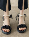 Sandalias de plataforma a la moda, informales, con correa