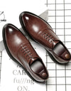 Zapatos formales italianos de vestir, de cuero genuino para hombre