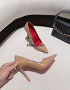 Zapatos de tacón alto con suela roja de 8cm, 10cm y 6cm