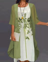 vestido de gasa con estampado Floral,  2 piezas