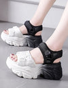 Sandalias de plataforma con suela gruesa para mujer, informales, cómodos