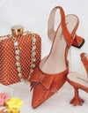 Conjunto de zapatos y bolso italianos para mujer, decorados con diamantes para fiesta
