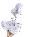 Zapatillas de deporte con plataforma, de malla transpirable, para mujer