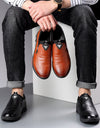 Zapatos de cuero para hombre, informal, suela suave