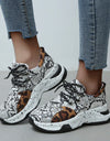 Zapatos vulcanizados con estampado de leopardo para mujer