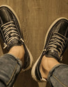 Zapatos de cuero para hombre, de tendencia coreana