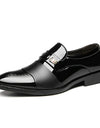 Zapatos de vestir de charol de negocios de estilo italiano para hombre