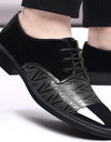 Zapatos planos formales de cuero genuino de alta calidad para hombre