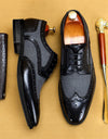 Zapatos de vestir con cordones, moda Bullock, formales de cuero