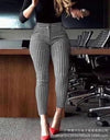 Pantalones pitillo ajustados de cintura alta informal