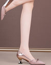 Zapatillas de punta estrecha de diseñador para mujer, elegantes, para fiesta