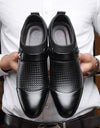 Zapatos de vestir para hombre, calzado británico de cuero genuino
