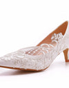 Zapatos de tacón medio ,elegantes y sencillos para boda