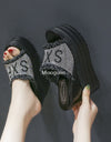 Sandalias de tacón superalto con cristales para mujer, 13cm