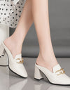 Zapatillas para mujer con punta cubierta de zapato