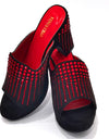 Zapatos de diseñador italiano para mujer, sandalias gruesas,tacón alto