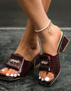 zapatos de tacón con diamantes de imitación para Mujer