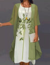 vestido de gasa con estampado Floral,  2 piezas