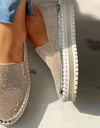 Zapatos planos con lentejuelas y diamantes para Mujer