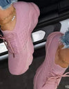 Zapatillas de deporte de malla  con plataforma para mujer
