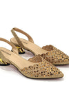 Zapatos de tacón bajo ahuecados para mujer, bordado, diseño italiano,